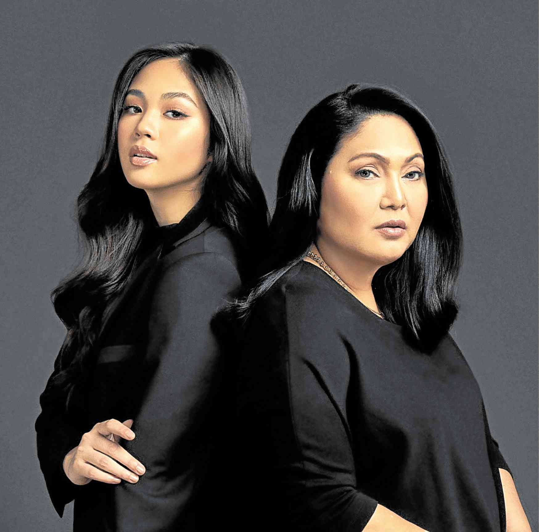 Soriano (right) with “The Heiress” costar Janella Salvador