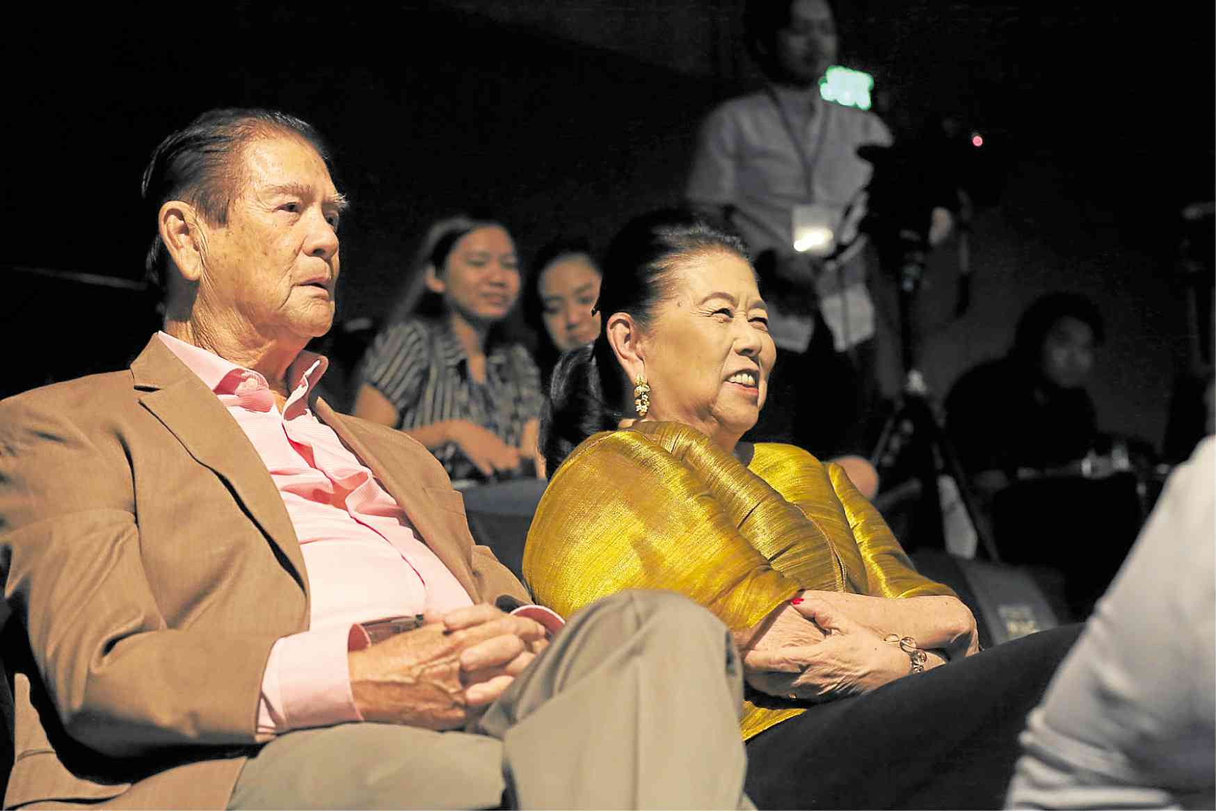 Inquirer chair Marixi Rufino Prieto (right) with husband Alex