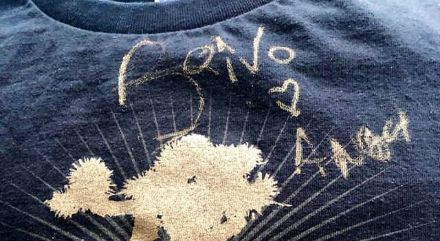 Shirt with Bono’s signature