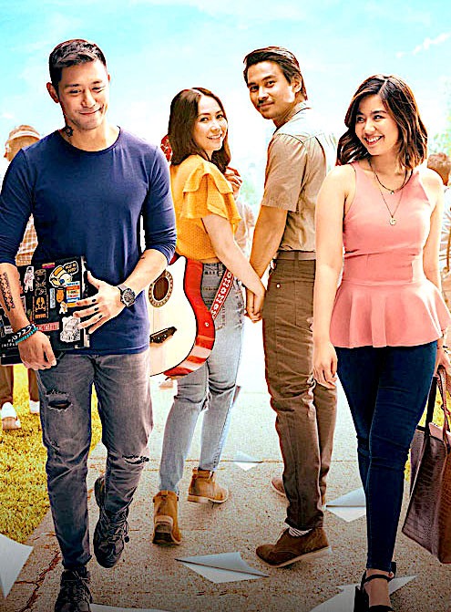 Cast of “Write About Love” (fromleft): Rocco Nacino, Yeng Constantino, JoemBascon and Miles Ocampo
