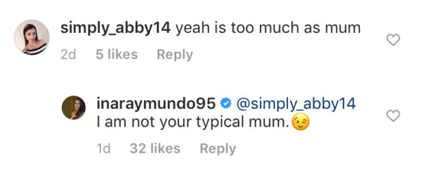 Ina Raymundo comments