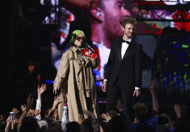 Billie Eilish and Finneas O'Connell at Brit Awards 2020 Show