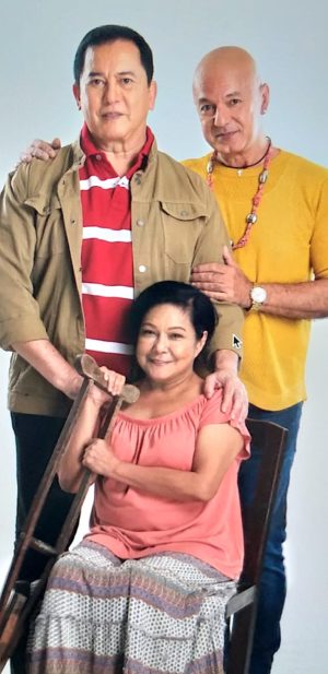 Cast of “Isa Pang Bahaghari” (clockwise, from top left): Phillip Salvador, Nora Aunor and Michael de Mesa —EDWARD DELA CUESTA