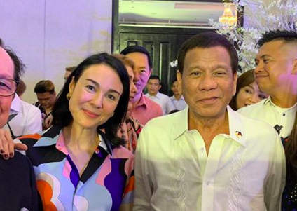 Gretchen Barretto with President Rodrigo Duterte