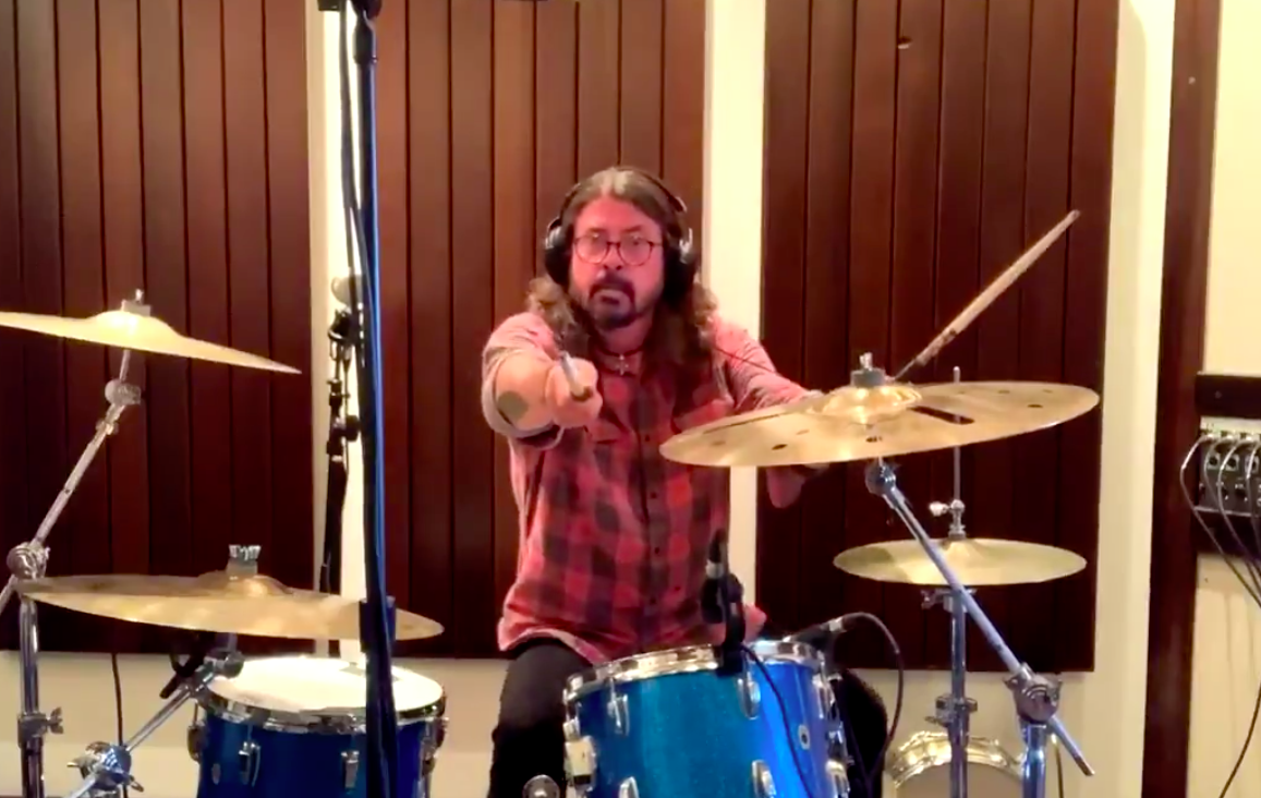 WATCH Dave Grohl accepts 10yearold girl's drumoff challenge, plays