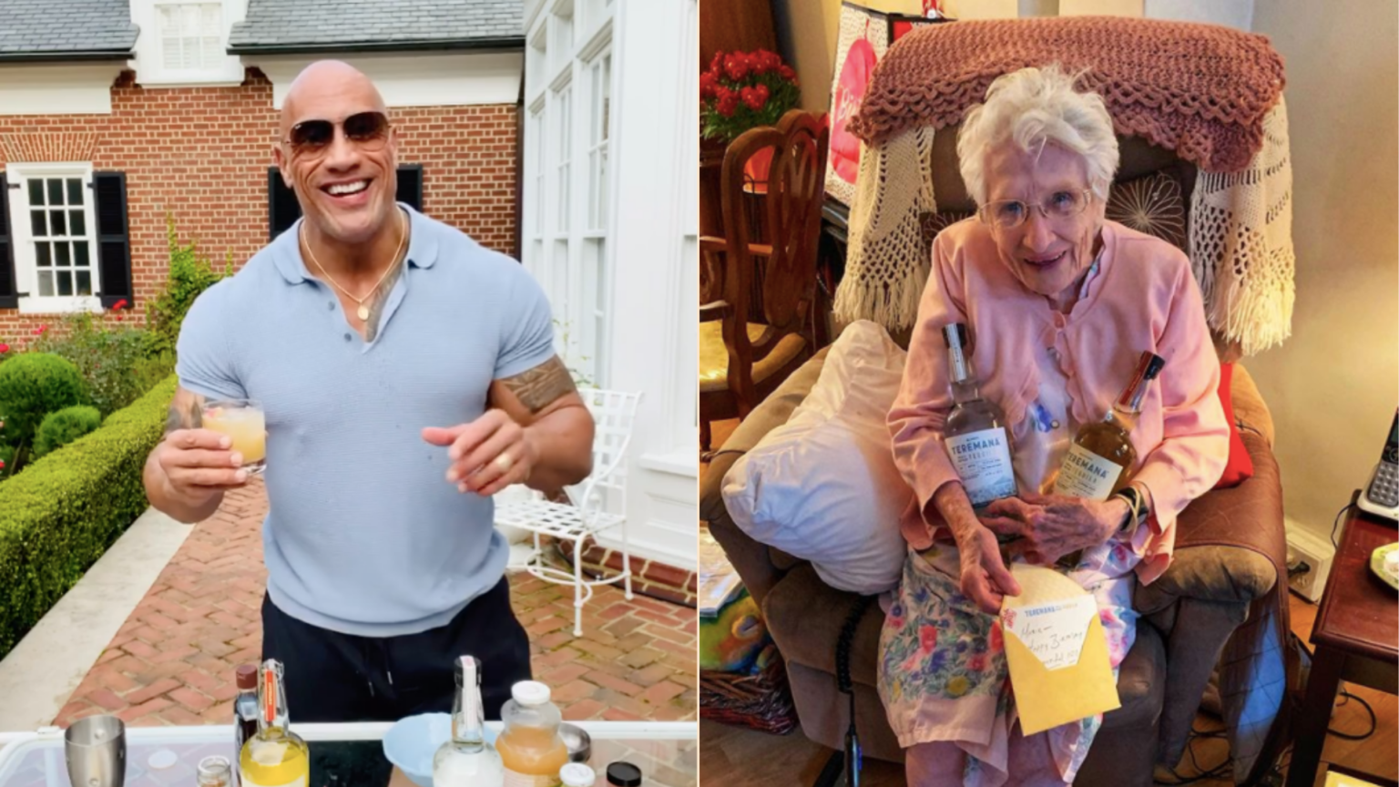 LOOK Dwayne ‘The Rock’ Johnson sends 101yearold fan tequila for her