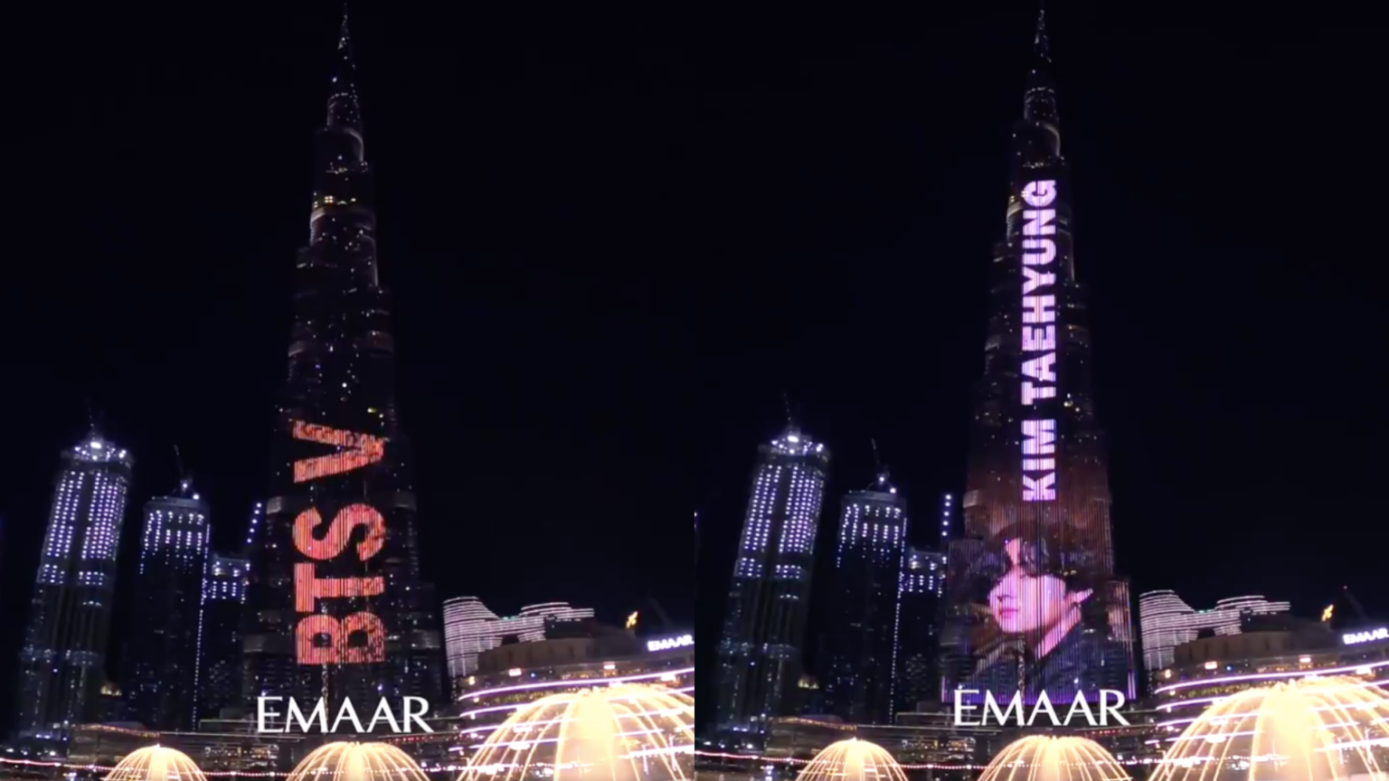 WATCH: Burj Khalifa lights up for BTS member V’s birthday | Inquirer