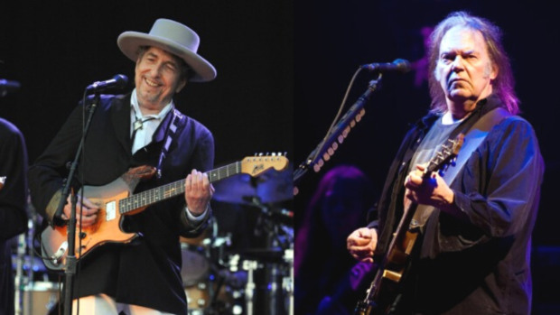 neil young, bob dylan