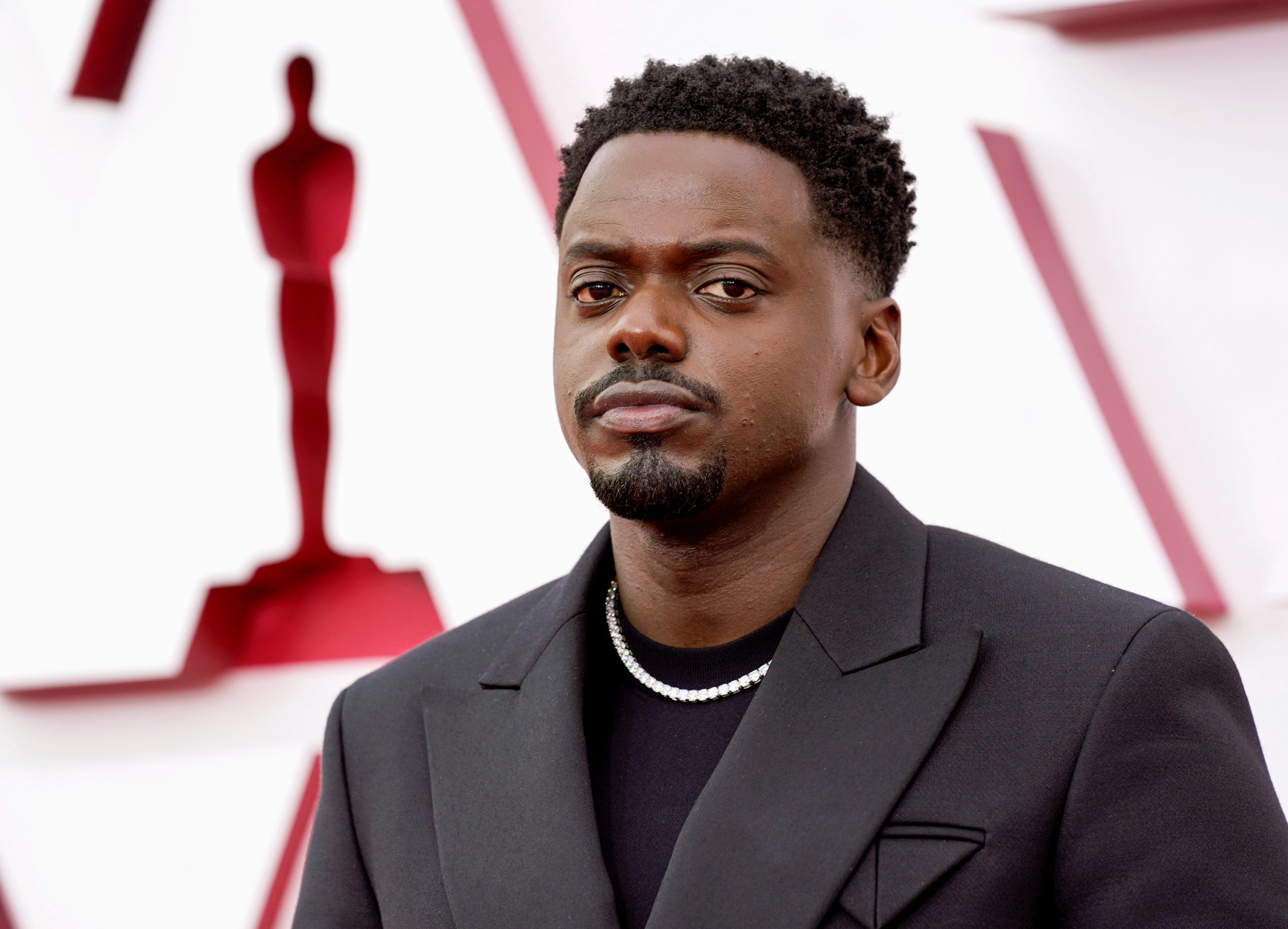 Daniel Kaluuya arrives to the Oscars red carpet for the 93rd Academy Awards in Los Angeles, California, U.S., April 25, 2021. Chris Pizzello/Pool via REUTERS