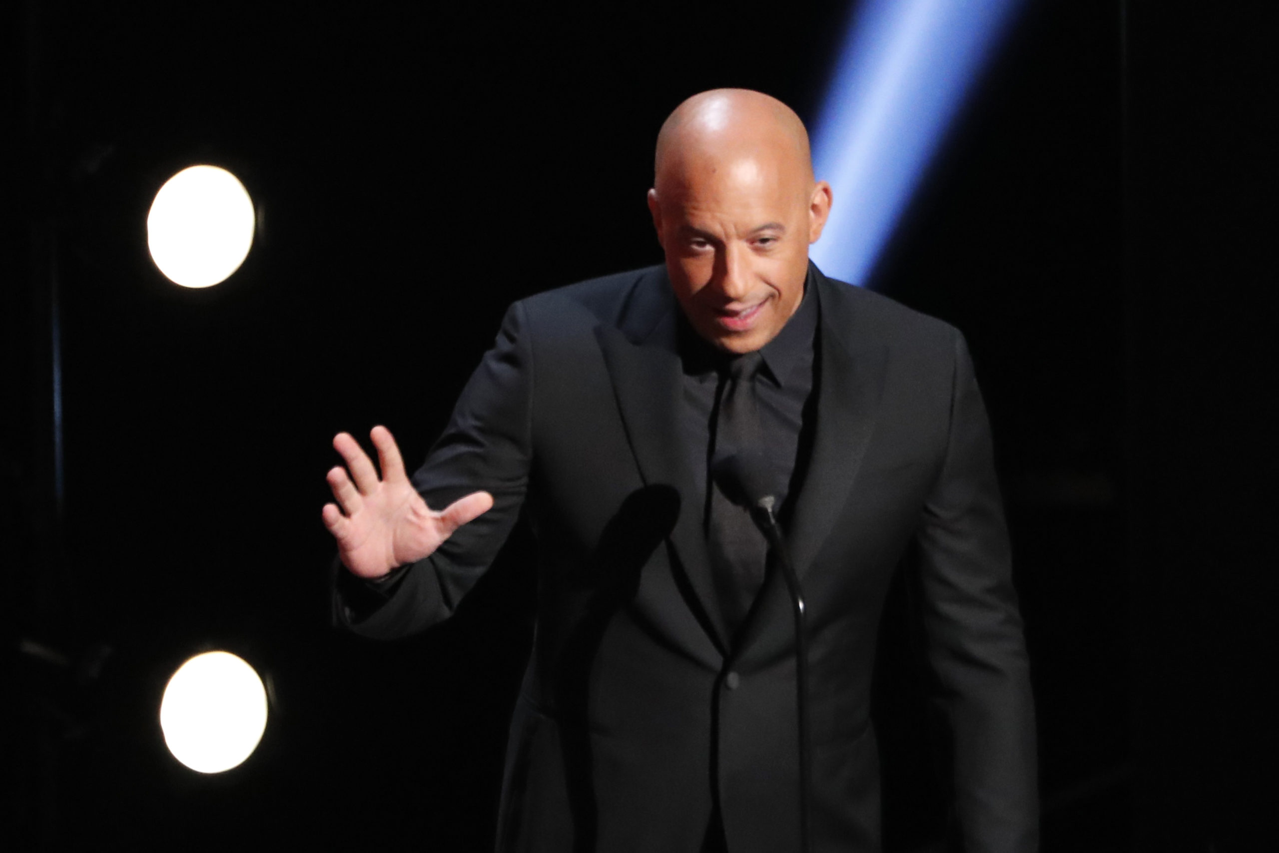 50th NAACP Image Awards - Show - Los Angeles, California, U.S., March 30, 2019 - Vin Diesel presents the best motion picture award. REUTERS/Mario Anzuoni