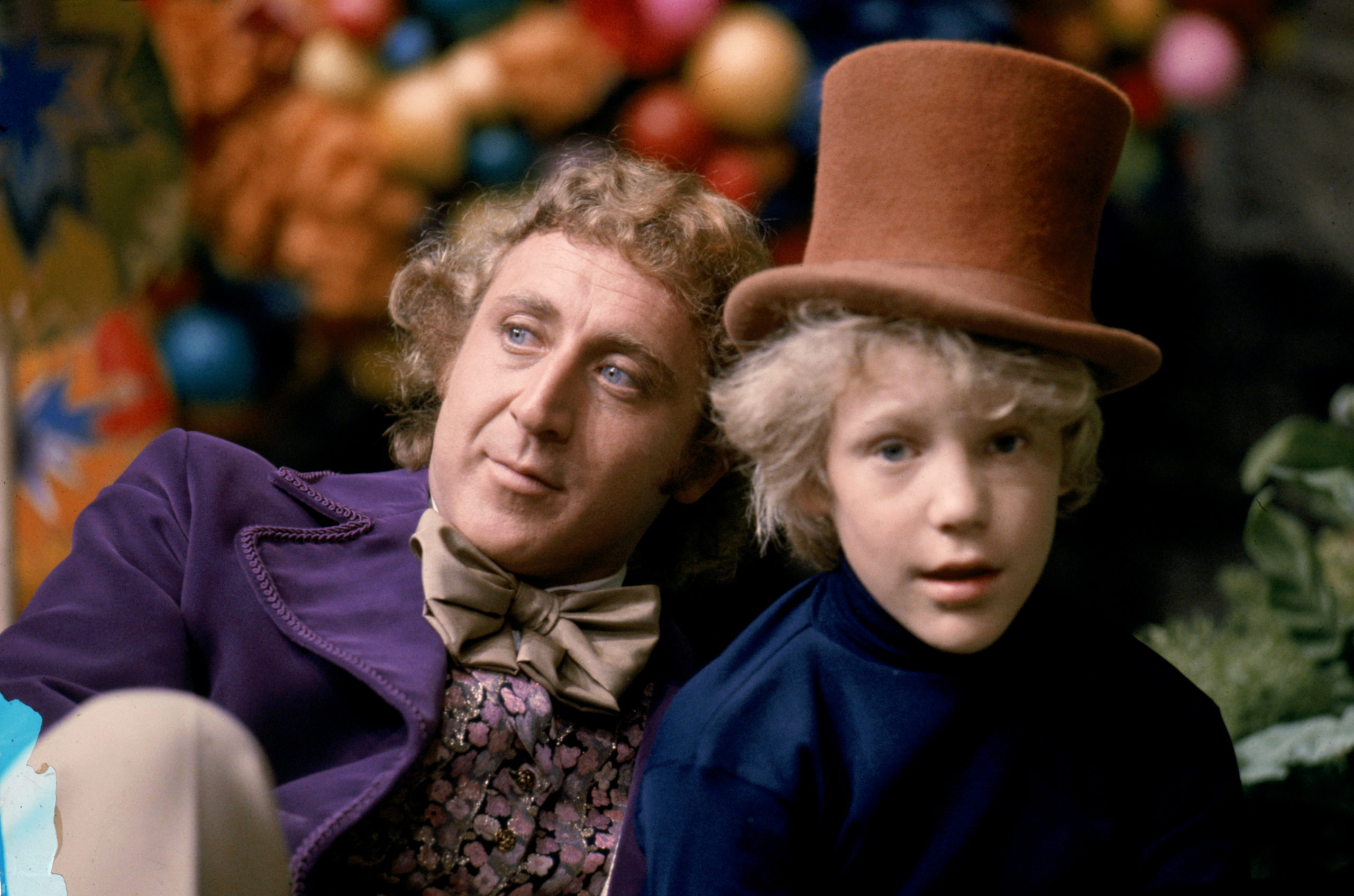 Actor Gene Wilder as Willy Wonka and Peter Ostrum as Charlie Bucket in the 1971 film 'Willy Wonka & the Chocolate Factory.' are seen in this undated handout image obtained by Reuters on June 23, 2021.    Warner Bros./Handout via REUTE