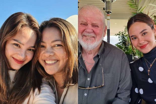Catriona Gray with her parents
