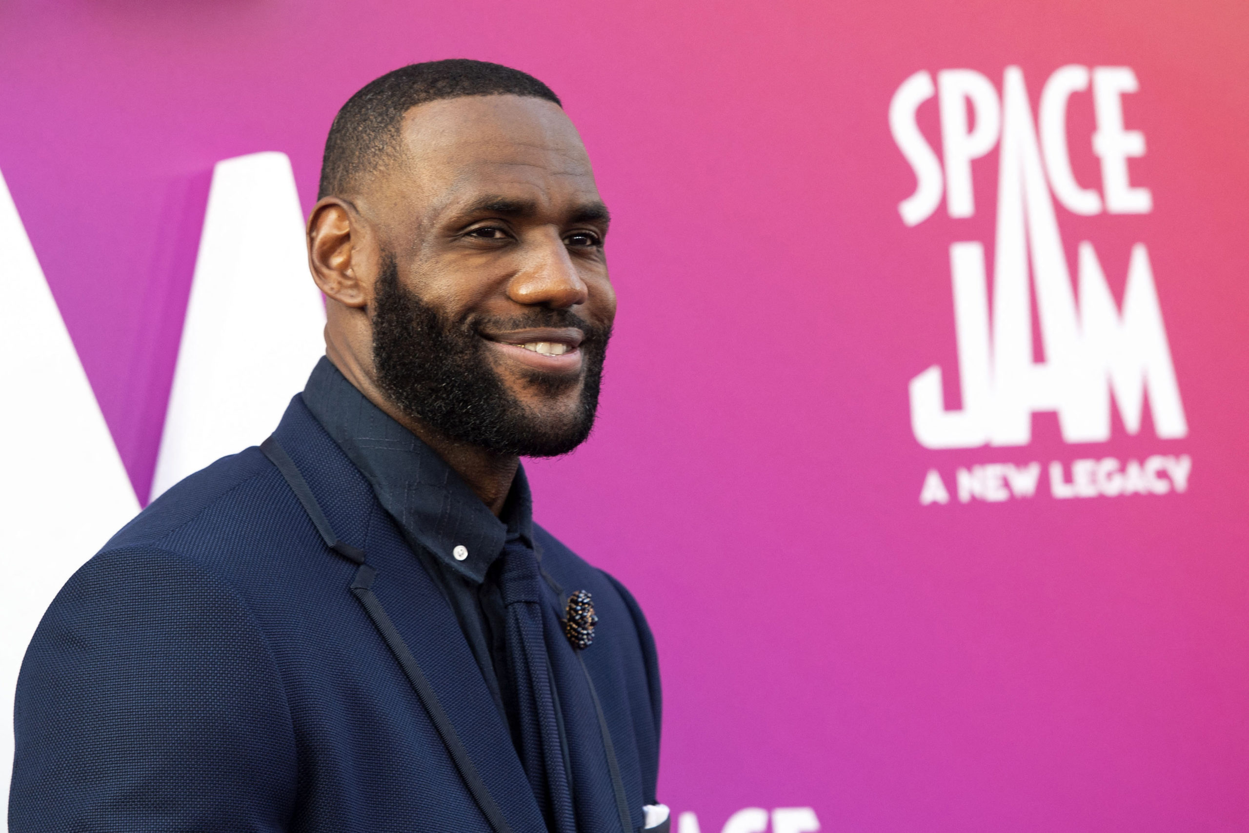 Basketball player/actor LeBron James arrives at the Warner Bros Pictures world premiere of "Space Jam: A New Legacy" at the Regal LA Live in Los Angeles, California, July 12, 2021. (Photo by VALERIE MACON / AFP)