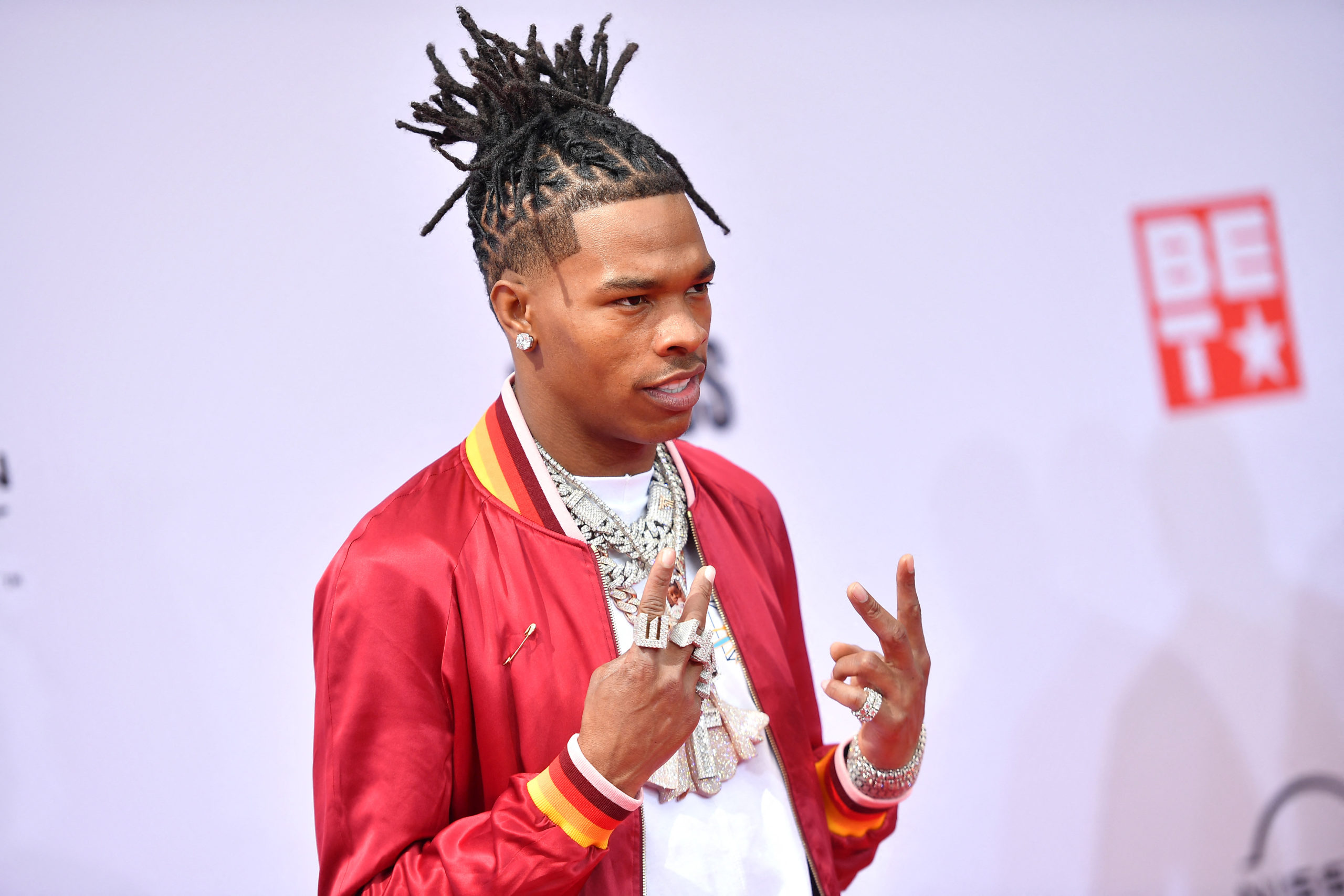 Lil Baby attends the BET Awards 2021 at Microsoft Theater on June 27, 2021 in Los Angeles, California.  