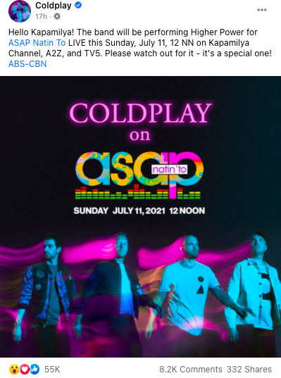 Coldplay on ASAP