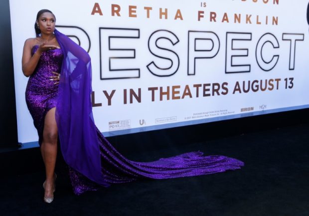Cast member Jennifer Hudson poses at a premiere for the film "Respect" in Los Angeles, California, U.S., August 8, 2021.  REUTERS/Mario Anzuoni