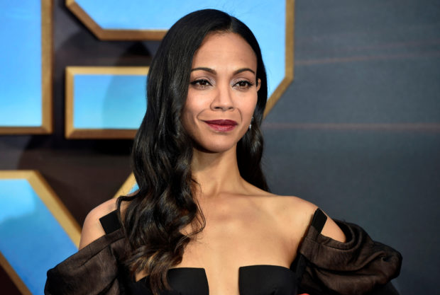 Actor Zoe Saldana attends a premiere of the film "Guardians of the galaxy, Vol. 2" in London April 24, 2017. REUTERS/Hannah McKay/Files