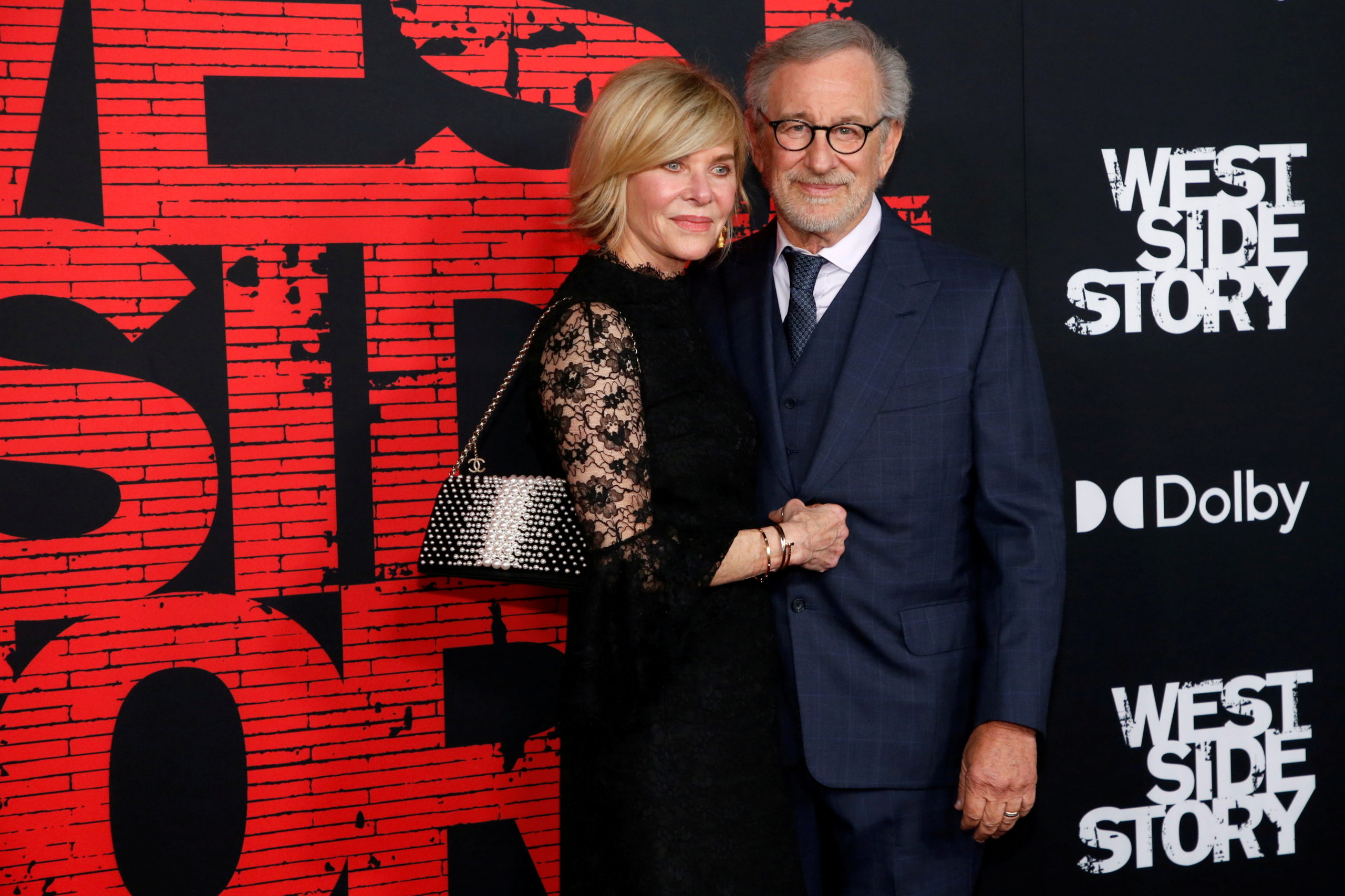 Kate Capshaw and Steven Spielberg attend the premiere for the film West Side Story at El Capitan theatre in Los Angeles, California, U.S. December 7, 2021. REUTERS/Mario Anzuoni