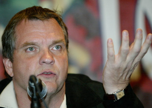 U.S. musician and actor Meat Loaf speaks during a press conference in Mexico City