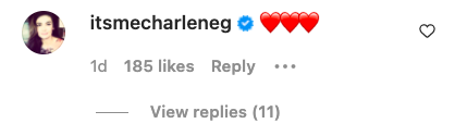 Charlene IG comment