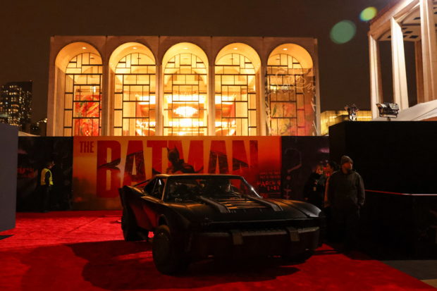 A "Batmobile" is seen on the red carpet during the New York Premiere of "The Batman", in New York City, U.S. March 1, 2022. REUTERS/Caitlin Ochs