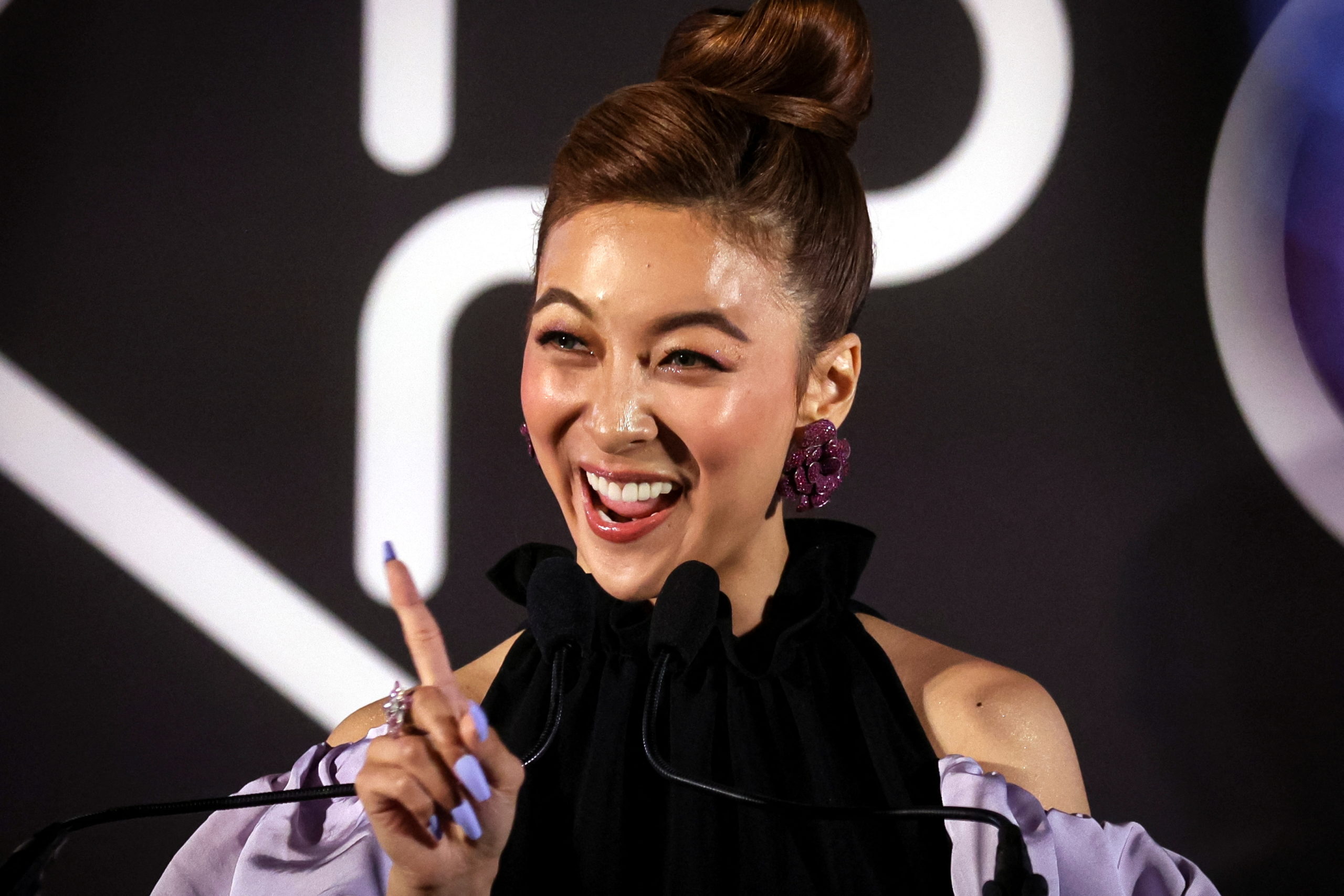 K-Pop Star Luna attends a news conference to announce her Broadway debut in 'KPOP, The Musical' in New York City, U.S., March 30, 2022.  REUTERS/Brendan McDermid
