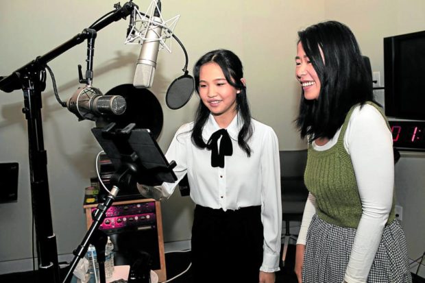 Rosalie Chiang (left) with director Domee Shi