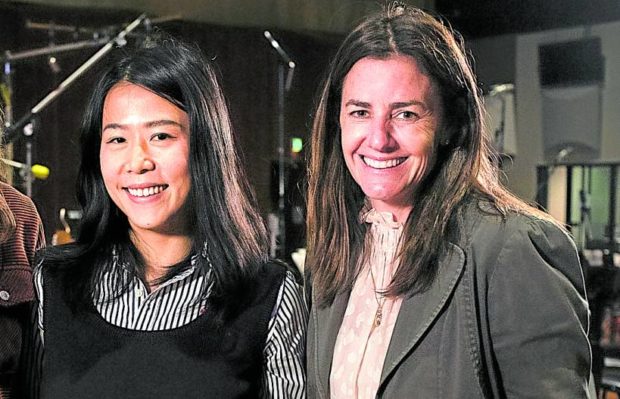 Oscar-winning director Domee Shi (left) and producer Lindsey Collins