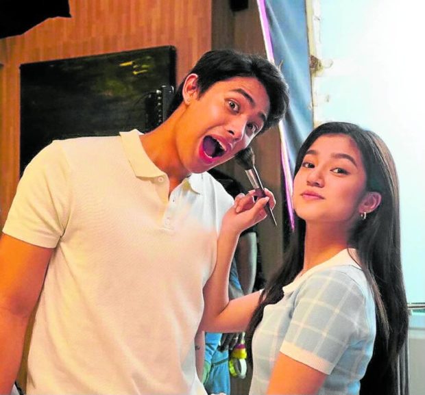 Belle Mariano (right) with Donny Pangilinan