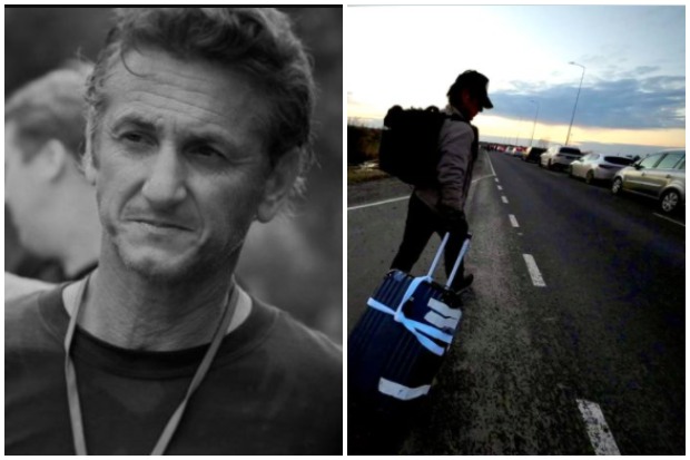 Sean Penn dołącza do eksodusu Ukrainy do Polski pieszo
