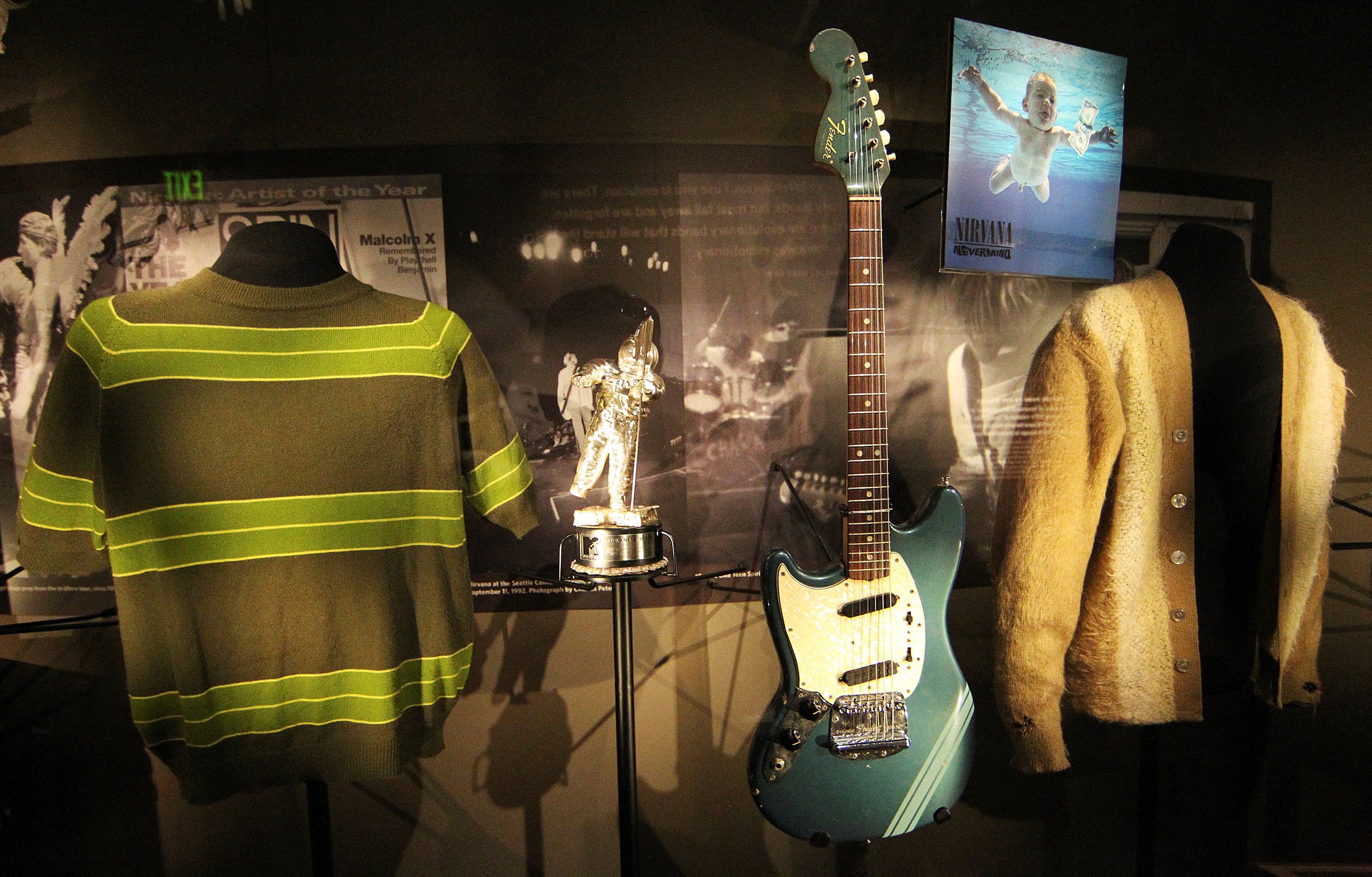 Kurt Cobain's blue guitar in Nirvana's 'Smells Like Teen Spirit' video to be sold at auction