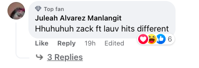 Zack Tabudlo Netizen comment