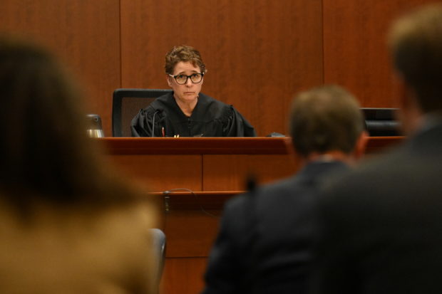Judge Penney Azcarate speaks in the courtroom as jury deliberations continue in the Depp v. Heard trial, at the Fairfax County Circuit Courthouse in Fairfax, Virginia, U.S., May 31, 2022. Jim Watson/Pool via REUTERS
