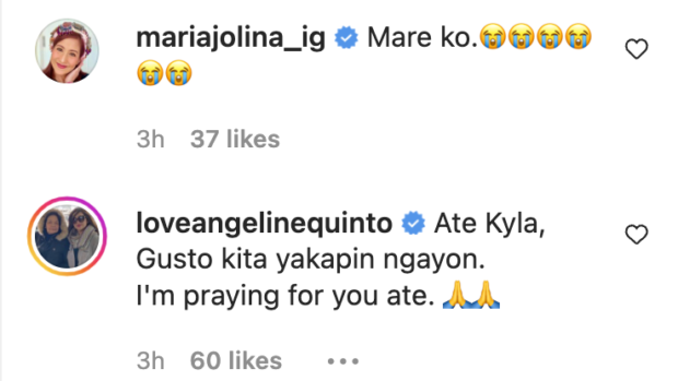Jolina Magdangal, Angeline Quinto comments