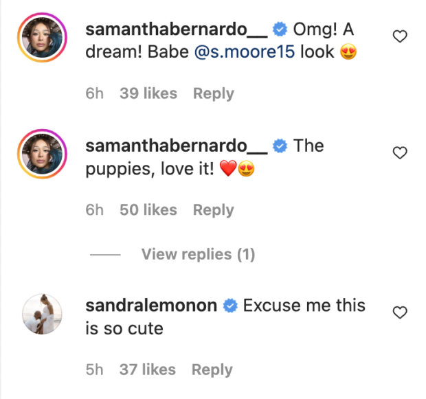 Samantha Bernardo, Sandra Lemonon comments