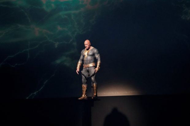 Actor Dwayne Johnson appears in costume during a panel promoting the DC Comics superhero film Black Adam at Comic-Con International in San Diego, California, U.S., July 23, 2022. REUTERS/Bing Guan