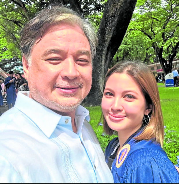 Ricky Davao (left) with daughter Arabella