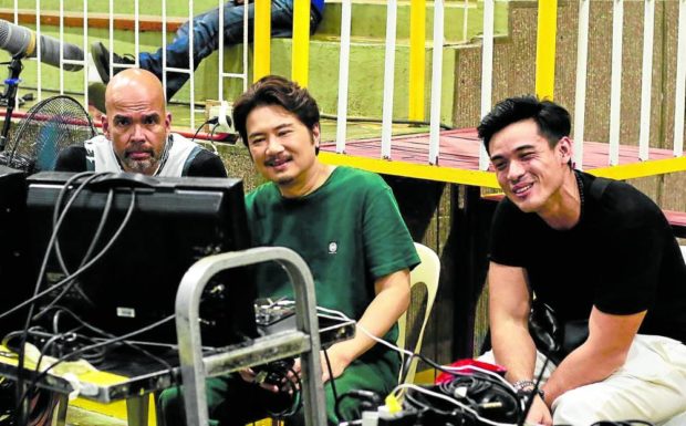 Lim (right) with Benjie Paras (left) and Janno Gibbs