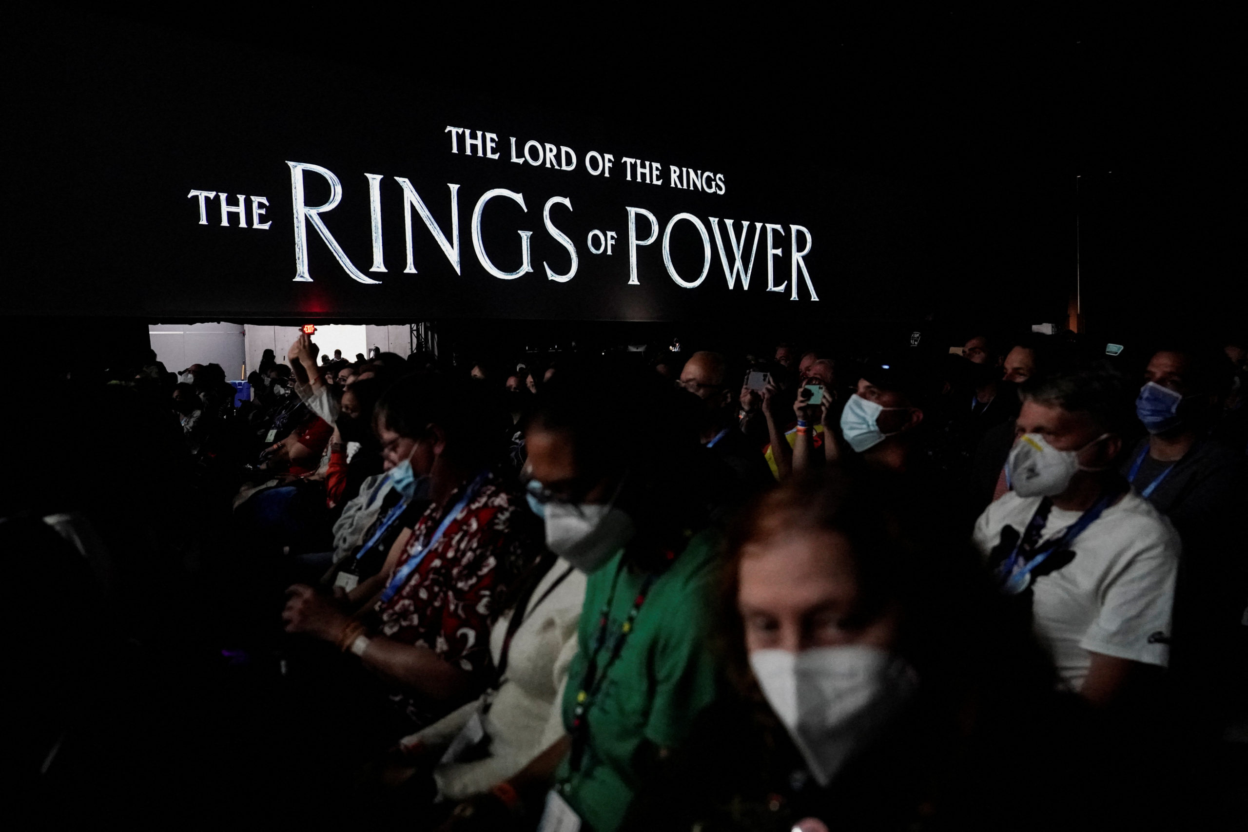 Fans listen to a panel introducing the Prime Video streaming series The Lord of the Rings: The Rings of Power at Comic-Con International in San Diego, California, U.S., July 22, 2022. REUTERS/Bing Guan