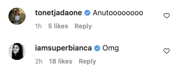 Tonet Jadaone and Bianca Gonzalez comments