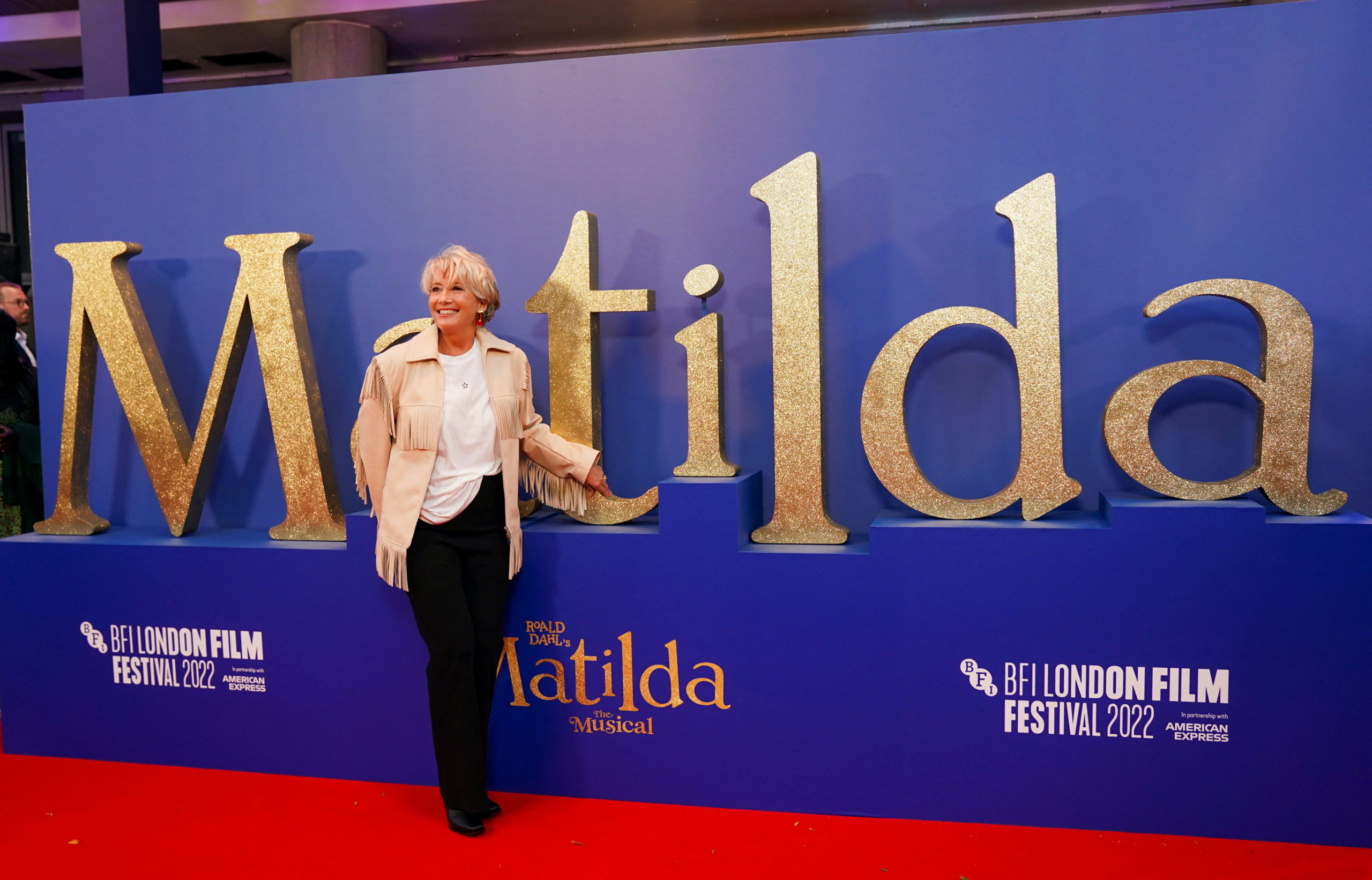 Cast member Emma Thompson attends the premiere of Matilda the Musical during the opening night gala at the BFI London Film Festival, in London, Britain October 5, 2022. REUTERS/Maja Smiejkowska