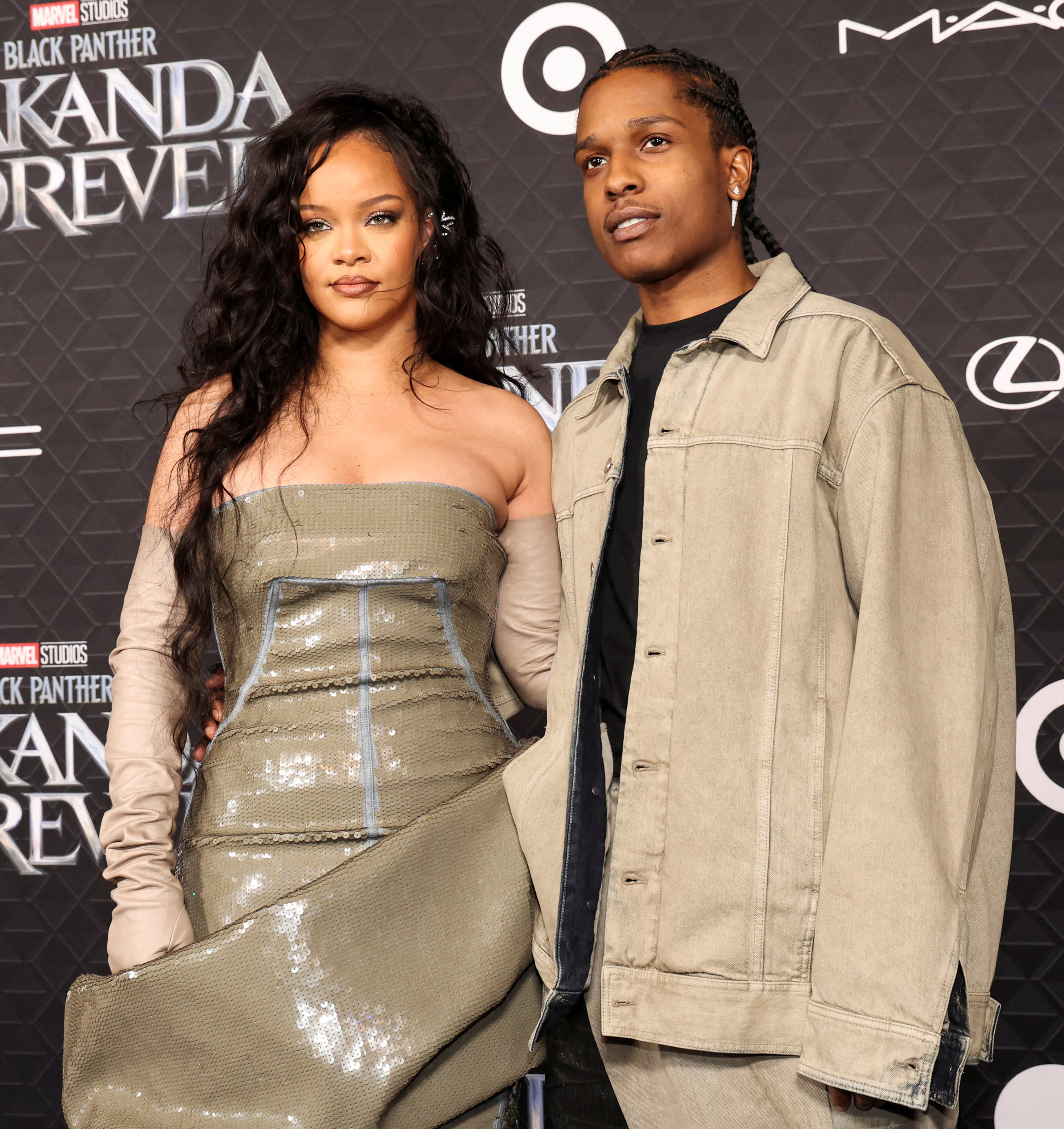 Singer Rihanna and rapper A$AP Rocky attend a premiere for the film Black Panther: Wakanda Forever in Los Angeles, California, U.S., October 26, 2022. REUTERS/Mario Anzuoni
