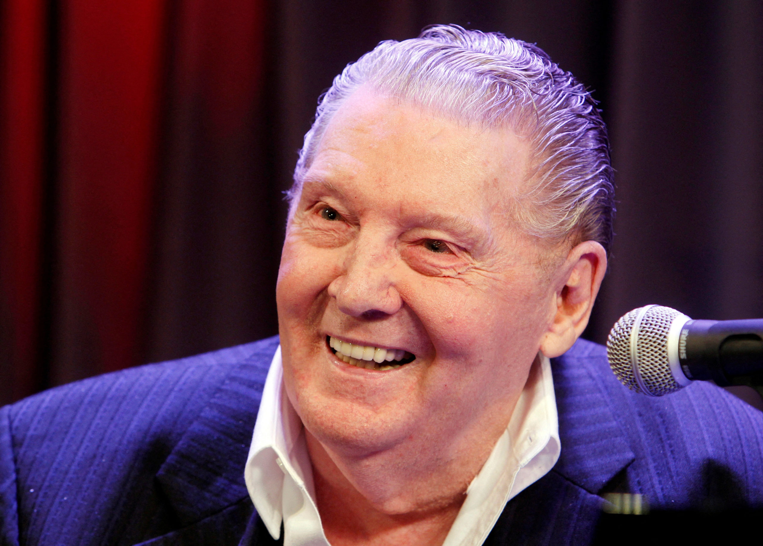 Singer Jerry Lee Lewis takes part in interviews before his appearance at "An Evening with Jerry Lee Lewis" at the Grammy Museum in Los Angeles September 28, 2010.  REUTERS/Fred Prouser/File Photo
