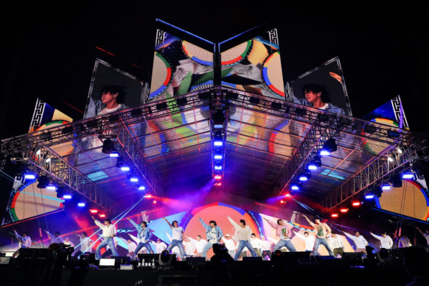 K-pop band BTS holds its concert "BTS' 'Yet To Come' in Busan" at the Asiad Main Stadium in Yeonje-gu, Busan. (Big Hit Music)