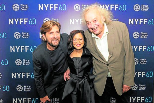 At the 2022 New York Film Festival with (director) Östlund and (actor) Zlatko Burik