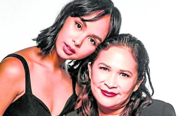 Kaila Estrada (left) with her mom Janice de Belen