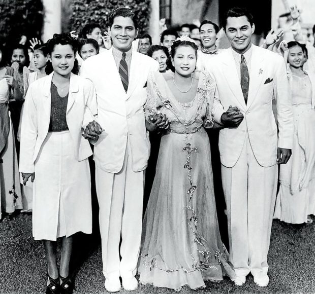“Giliw Ko (My Sweetheart),” LVN Pictures’ first film in 1939, starred (from left) Fleur de Lis (later renamed Mona Lisa), Ely Ramos, Mila del Sol and Fernando Poe Sr. —PHOTO FROM MoMA GALLERY
