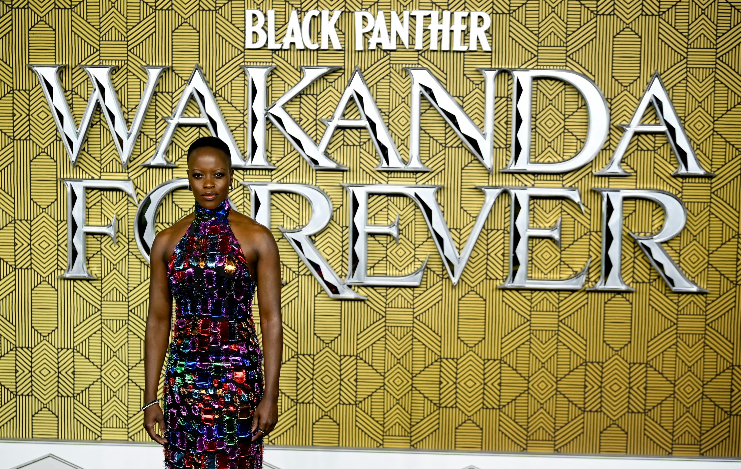Cast member Florence Kasumba attends the premiere of "Black Panther: Wakanda Forever", in London, Britain November 3, 2022. REUTERS/Toby Melville/File Photo