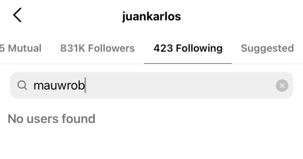 Juan Karlos following