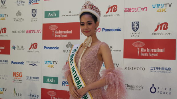 Reigning Miss International Sireethorn Leearamwat is the last queen to wear the decades-old pearl crown./ARMIN P. ADINA